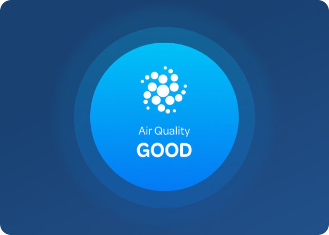 Aethair “Good” air quality status.