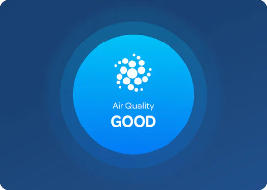 Aethair “Good” air quality status.